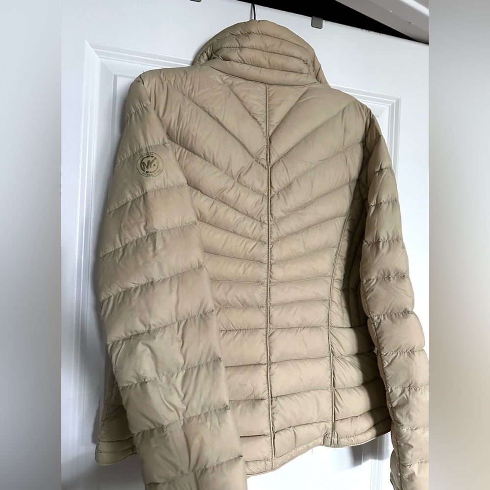 Michael Kors Tan Puffer Jacket